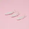 Pingente de Pena de Prata Pura S999 Acessórios de Joias de Prata Artesanal DIY Pulseira de Cristal Colar Acessórios de Corda Trançada com Contas