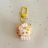 Chaveiro Pingente Gato Óculos de Torrada 3D Desenho Animado Acessório Decorativo para Bolsa Feminina Fofa Presente para Melhores Amigos
