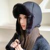 Chapéu quente para andar ao ar livre moda inverno feminino forrado de lã à prova de vento Lei Feng boné coreano proteção auricular boné de pelúcia em estoque atacado