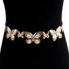 Joyería transfronteriza europea y americana primavera y verano casual bikini exagerada cadena de cintura de mariposa a rayas creativa cadena de cuerpo de metal para mujer