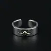 Anillo de plata de ley S925 al por mayor, personalidad de moda, retro, tailandés, plata, coreano, simple, moda para hombres y mujeres, anillo abierto