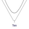 Cadena popular de acero inoxidable para buñuelos, cadena de hueso de serpiente, cadena cubana, doble colgante de cruz, joyería, collar de titanio, masculino
