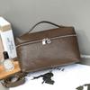 Cuero Vacuno de Curtido Vegetal Bolsa Portátil para Lonchera para Mujer Cuero Genuino Transfronterizo de Alta Textura Bolso de Hombro de Gran Capacidad Bolso Bandolera Moderno para Desplazamiento