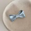 Pinza para el pelo con lazo de satén estilo coreano, pinza de moda para flequillo lateral, pasador elegante, accesorio para el cabello de alta gama