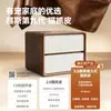 Mesita de Noche Estilo Medieval 2026 Modelo Nuevo para Dormitorio del Hogar, Gabinete de Almacenamiento Simple de Madera Maciza, Pequeño Gabinete de Almacenamiento de Mesita de Noche