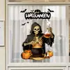 Pegatinas Personalizadas de Halloween Vampiro Static Static para Ventana Calavera Láser Calabaza Decoraciones para Ventana Venta Directa de Fábrica