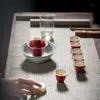 Juego de Té Negro Estilo Dinastías Tang y Song, Juego en Caja Roja de Cerámica para Regalo, Adecuado para Souvenirs, Negocios y Uso Doméstico
