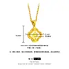 Tienda de Joyería Sand Gold Mismo Diseño Moneda de Cobre Hueca Agrietada por Hielo Colgante de Trébol de Cuatro Hojas Cadena de Clavícula de Lujo Ligero Regalo Venta al por Mayor
