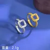Anillo de Plata de Ley S925 con Montura para Piedra Redonda de 7 mm, Base de Anillo Novedosa Enrollada para Incrustación DIY con Accesorios de Diamante
