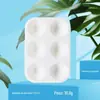 Paleta Plástica Forma de Ameixa Pintada à Mão Paleta para Pigmento de Aquarela Gouache Artes Plásticas Prato Paleta Oval