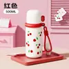 Nueva taza termo infantil fabricada en acero inoxidable 316, diseño de dibujos animados lindo y divertido, vaso para beber de doble uso para niños, taza especial para estudiantes