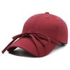 Boné de Baseball com Laço de Fita Coreano de Nicho para Mulheres, Boné Versátil para o Dia a Dia de Primavera e Verão, Chapéu de Sol que Afina o Rosto, Estilo Coreano