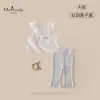 XiafanVerão Novo Estilo Conjunto Infantil e de Bebê Classe A, Camisa Fina, Calça de 9 Pontos Confortável, Conjunto de Duas Peças Leggings