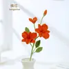 Flores de Orquídea Dendrobium Artificiales Tejidas a Mano, Artículos de Decoración para el Hogar, Souvenirs Creativos, Decoraciones de Flores de Hilo, Flores Artificiales de Arte Floral