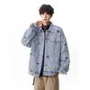 Nova Jaqueta Jeans Masculina Primavera 2026 com Design de Bordado de Cachorrinho, Tecido Jeans 420g, Sensação de Alta Qualidade