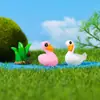 Adornos de Resina de Cisne Adornos de Micropaisaje Adornos para Suculentas Adornos de Regalo Creativos Zakka Cisne de Pareja