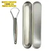Raspador de Língua de Aço Inoxidável para Limpeza Bucal, Limpador de Revestimento da Língua para Adultos, Removedor de Mau Hálito, Escova Raspadora de Língua, Raspador de Língua em Forma de U