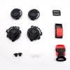 Accesorios para casco de motocicleta de coche eléctrico, hebilla de lente fija, conjunto de hebilla, tornillo de cinco velocidades, asiento de espejo de casco completo de tres velocidades