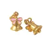Estilo Chinês Antigo Ouro de Areia Saco da Sorte Sino Grande Pingente Trevo de Quatro Folhas Pulseira Colar Joias DIY Fabricante Acessórios Atacado