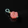 Ágata Natural Calcedonia Tallada Vaina de Semilla de Loto Estilo Cuerda Pixiu Cubo de Azúcar Cuenta Única Cuentas Sueltas Accesorios para Pulsera DIY