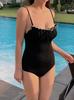 2025 Nuevo Traje de Baño Triangular de Una Pieza para Mujer Cubre Vientre Adelgazante Vacaciones de Playa Aguas Termales Traje de Baño para Mujer [Una Pieza Cabello]]