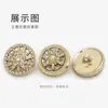 Botones de Perla Incrustados con Diamantes Plateados, Botones Metálicos Huecos con Forma de Sol, Botones Decorativos de Alta Gama para Abrigos y Trajes