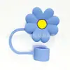Chapéu de palha com flor colorida tampa de palha para poeira acessórios de decoração diy manga de palha plug de poeira PVC transfronteiriço