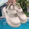 Sandalias de Verano para Mujer, Lindas, de Encaje, Cerradas por Delante, de Suela Gruesa, Cómodas, para Uso Diario en Interiores y Exteriores, Sandalias Casuales para Estudiantes