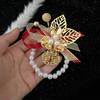 Corsage de Dama de Honor Color Champagne Corsage de Hermandad Estilo Coreano de Alta Gama Pulsera de Boda para Novia Pulsera de Perlas