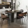 Modelo 2026, mesa de comedor con base de losa de soporte completo, lujo ligero estilo italiano, diseño moderno minimalista, adecuada para apartamentos pequeños