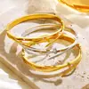 Pulseira de Aço Titânio de Alta Qualidade para Unhas com Diamantes para Mulheres, Moda Simples de Nicho, Pulseira de Aço Inoxidável Pronta para Venda