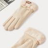Guantes Térmicos de Invierno para Adulto con Lazo Lindo, Compatibles con Pantalla Táctil, Forrados de Felpa, Gruesos, Amigables con la Piel y Cálidos