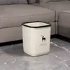 Ins Style Lixeira de plástico para cozinha e sala de estar, cozinha, quarto, banheiro, banheiro, escritório, anel de pressão, lixeira