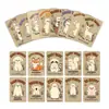 Compra Directa Transfronteriza de 18 Tarjetas de Animales de Dibujos Animados Pintadas a Mano con Mensajes Diarios de Energía Positiva, Tarjetas de Regalo Decorativas para Lonchera