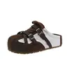 Diseño de Nicho Zapatos Birkenstock Suela Gruesa Punta Cerrada Medias Pantuflas Calzado de Exterior para Mujer 2026 Nuevo Otoño Sin Talón Perezoso Zapatos de Entrenamiento Alemanes