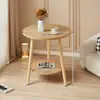 Mesa redonda pequeña, mesa de centro, uso simple en sala de estar del hogar, mesa auxiliar para sofá, mesita de noche de dormitorio, mesa de balcón mini minimalista creativa