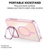 Funda magnética para iPhone 16 Pro Max con soporte para lente y láser Macaron
