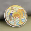 Monedas conmemorativas de ciudades, recuerdos turísticos, monedas coloridas en relieve con paisajes arquitectónicos de Beijing, Shanghái y Nanjing, monedas conmemorativas coleccionables