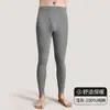 Calça térmica masculina cor sólida fina quente de algodão inverno tamanho plus size calça interior de lã roupa íntima