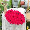 Manta Buquê de Rosas Popular Produto Acabado Decoração Criativa para Casa Manta Redonda Manta para Soneca Produto Acabado Pronto para Uso Tecelagem