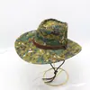 Chapéu de Palha Masculino de Verão para Pesca ao Ar Livre Aba Reta Sombreamento Protetor Solar Praia Litoral Chapéu Cowboy Ocidental Chapéu de Sol