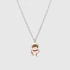 Collar con colgante de pareja de astronautas de dibujos animados cadena para suéter titanio solo moda genial diseño para hombres y mujeres lindo cadena para el cuello de novias hip hop