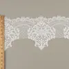 Ribete de encaje láser de pestañas estilo francés, material de encaje elástico de nailon-spandex, encaje decorativo para lencería, sujetadores y faldas.