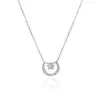 Collar Brillante de Estrella y Luna para Mujer, Colección Otoño 2026, Estilo Doble Uso, Lujo Ligero, Diseño Único, Cadena Chic para Clavícula, Disponible para Dropshipping