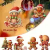 Pingente de Decoração de Festa de Natal com Tema de Homem de Gengibre da Amazon Pingente de Decoração de Presente de Festa de Natal