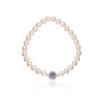 Chenmo nicho retro nuevo estilo chino simple pulsera de plata esterlina con aguamarina y perlas elegante pulsera de cuentas estilo Mori