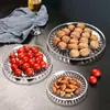 Bandeja de frutas em acrílico, elegante e atraente, adequada para salas de estar, KTVs, bares e uso doméstico; transparente, com um caule alto e um design criativo