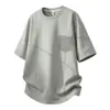 Camiseta casual de manga corta de moda estilo americano, pantalones finos de seda de hielo para verano, frescos, de secado rápido, traje deportivo de moda estilo americano