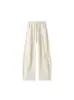 Coleção Outono 2026: Calça Wide Leg Plissada Efeito Linho Branco, Tamanhos M-5XL, HK26675-Especial P26