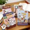 Cuaderno de Notas Snap Snoopy A5 Bloc de Notas Estampado en Oro Cuaderno de Notas Snap Impreso a Color para Estudiantes de Primaria Agenda de Bolsillo